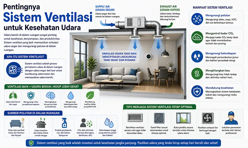 Pentingnya Sistem Ventilasi untuk Kesehatan Udara